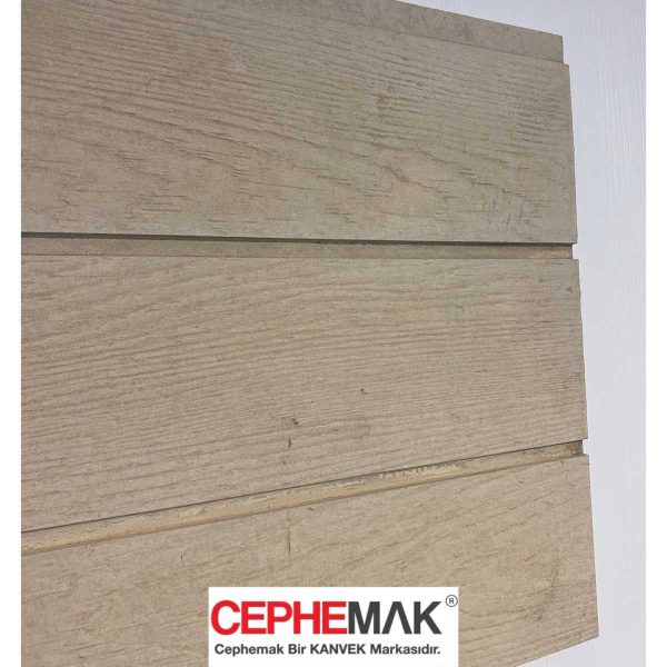 Betopan Fibercement Ahşap Ceviz Ağacı Desenli Çift Fugalı Lamba Zıvanalı 12 mm 40,5 cm 3 mt Levha - Görsel 3